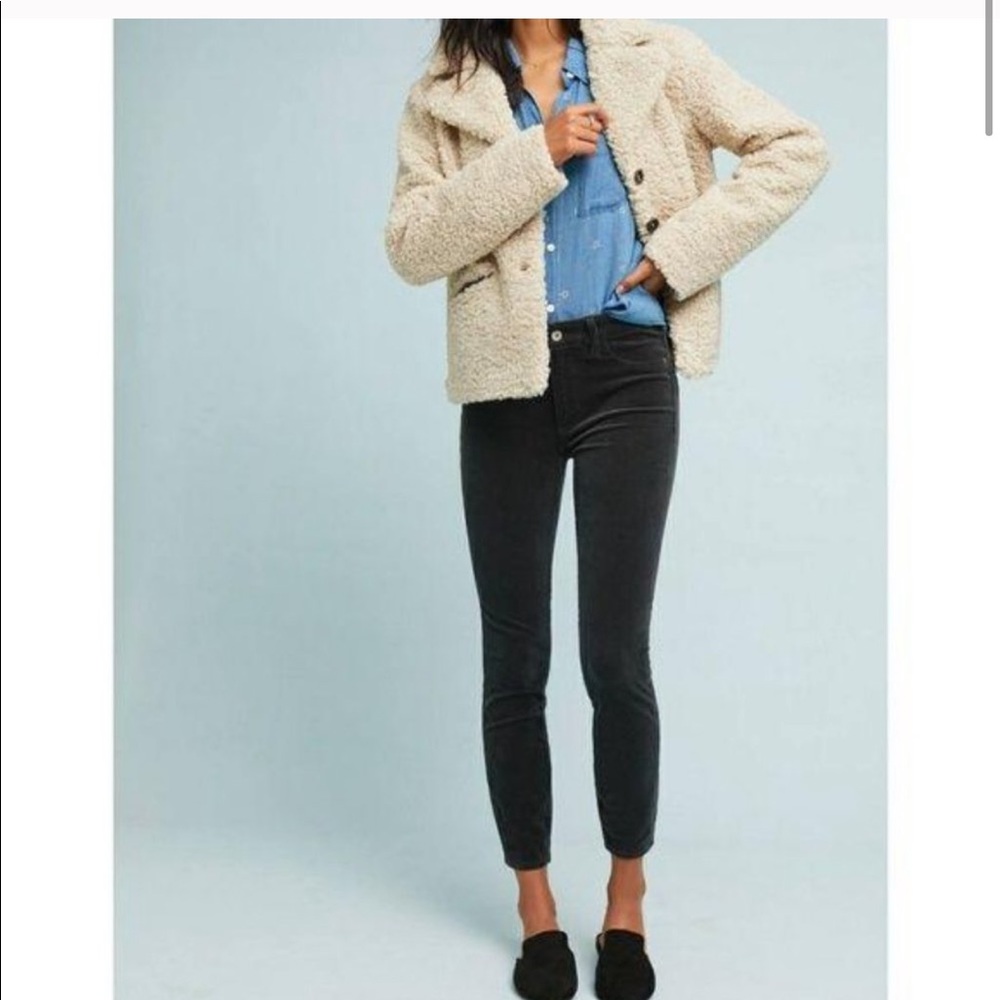 Pilcro corduroy high rise ankle skinny Sz 25